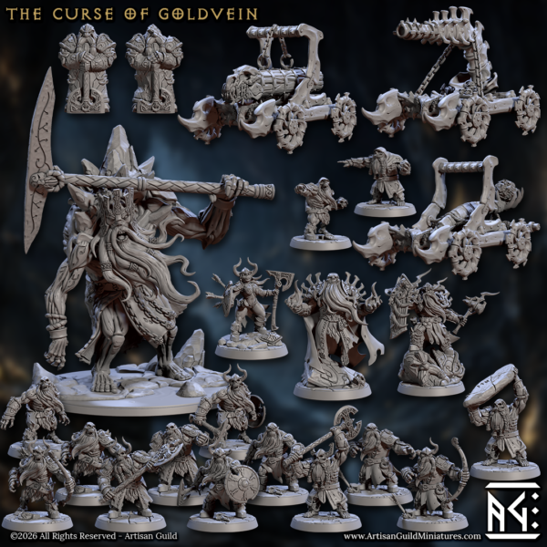 The Curse of Goldvein - Dwarf Draugr Miniatures Collection