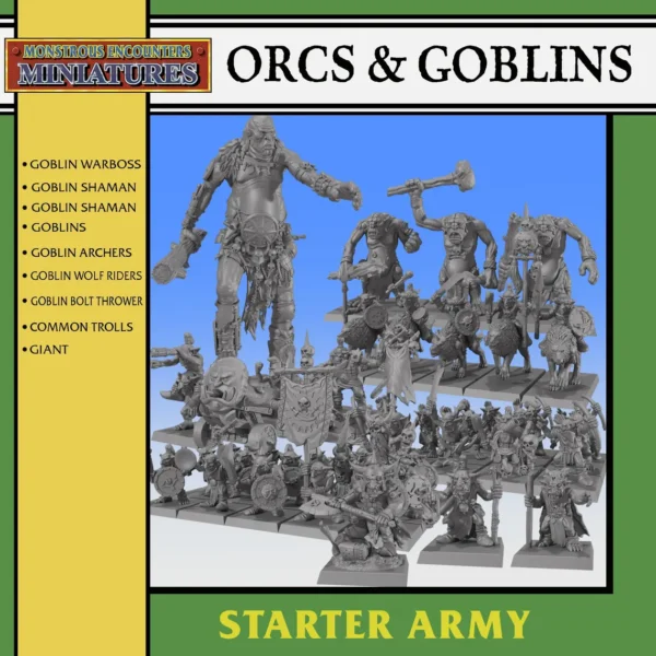Orcs & Goblins Starter Army – Miniature Fantasy Set
